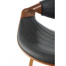 Стул барный HALMAR H123 черный/орех